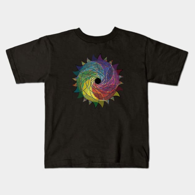 Razor Flower Kids T-Shirt by emanuellindqvist